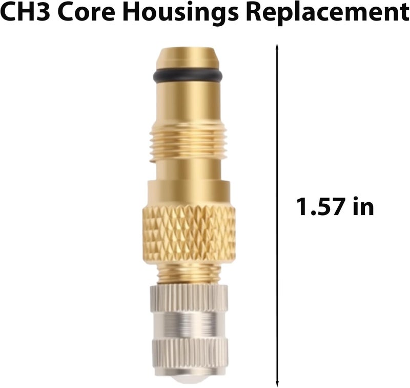 3DSKY Brass Tire Valve Stem Set - Tractor Air Liquid Valve TR218A TR618A CH3 Core Housings Metal Replacement Stems for Farm Equipment & Trailers (6PK) - Image 4